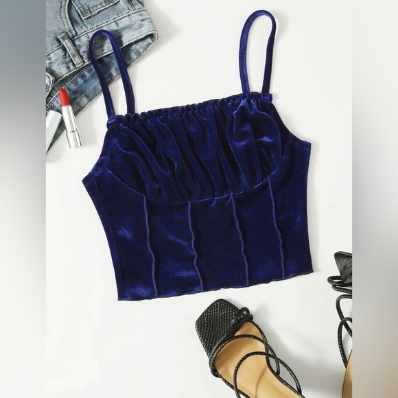 Velvet crop tank top - Picture 1 of 2